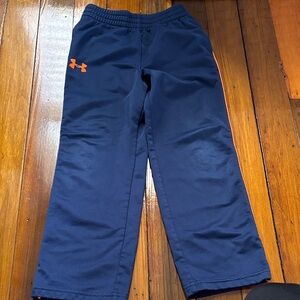 Under Armour Kids' Blue Joggers with Orange Logo
